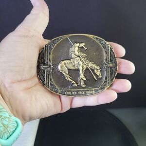 Montana Silversmiths End of the Trail Native American Horse Belt Buckle Bronze